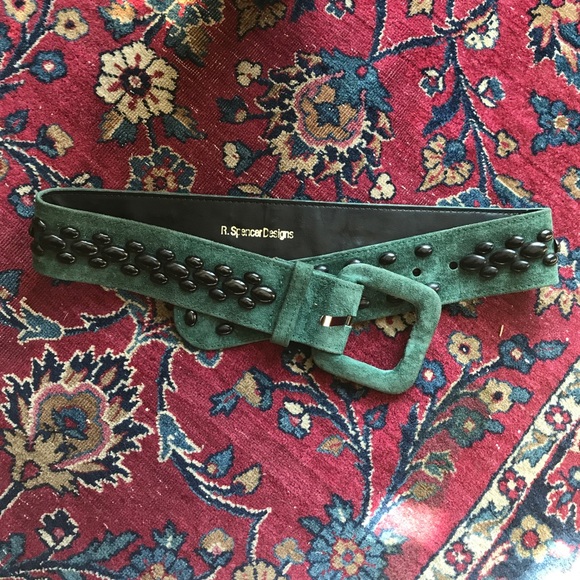 Vintage Accessories - VTG Suede Studded Belt